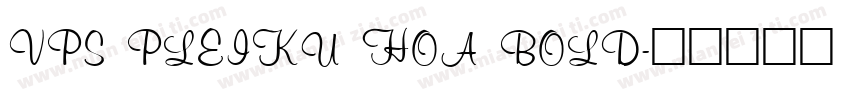 VPS Pleiku Hoa Bold字体转换